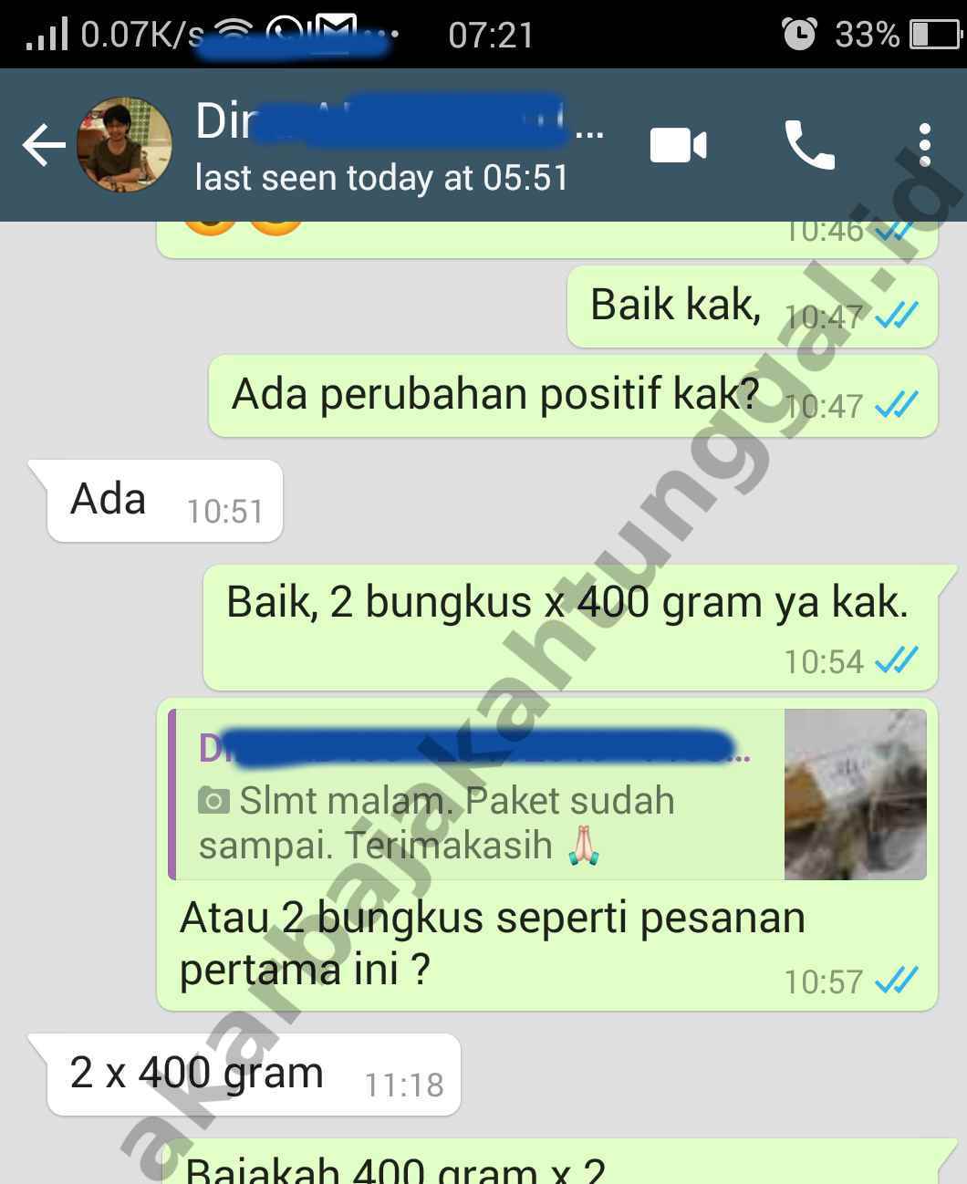 testimoni akar bajakah dari customer surabaya