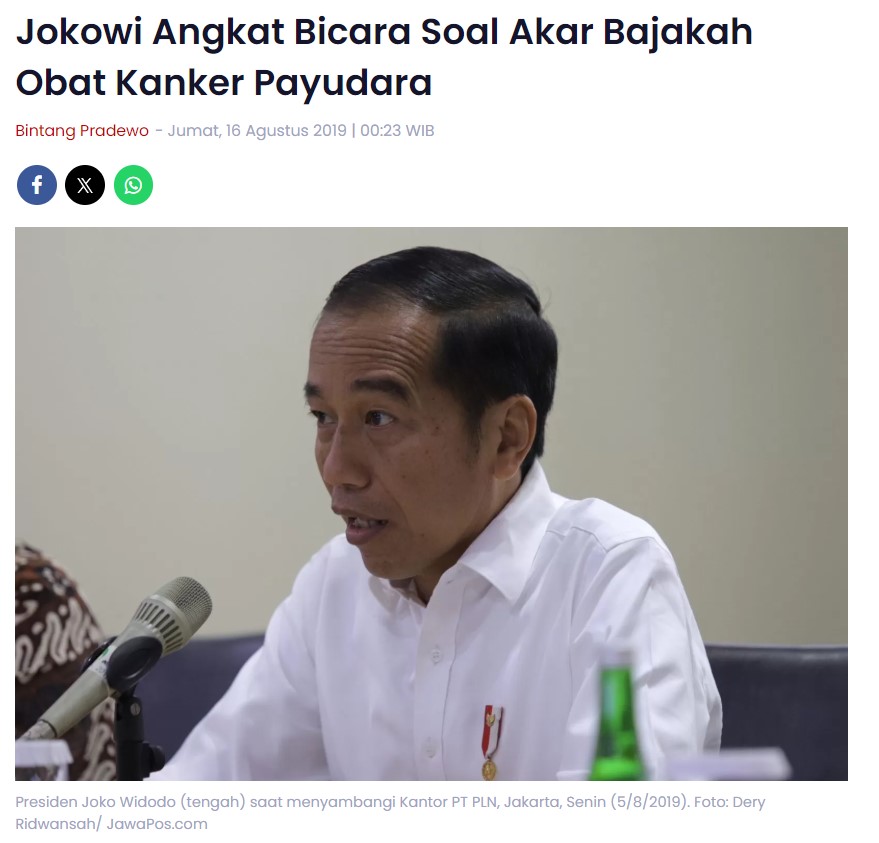 jokowi angkat bicara tentang hoax bajakah